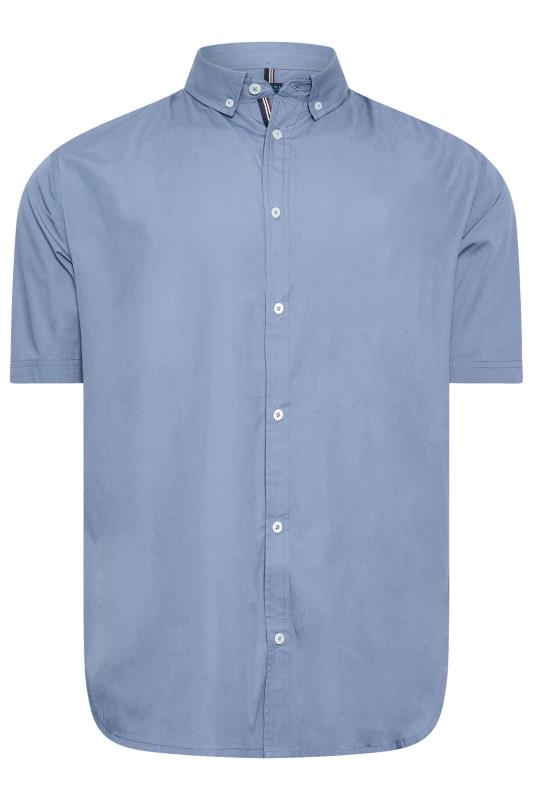 BadRhino Blue Cotton Poplin Short Sleeve Shirt | BadRhino 2