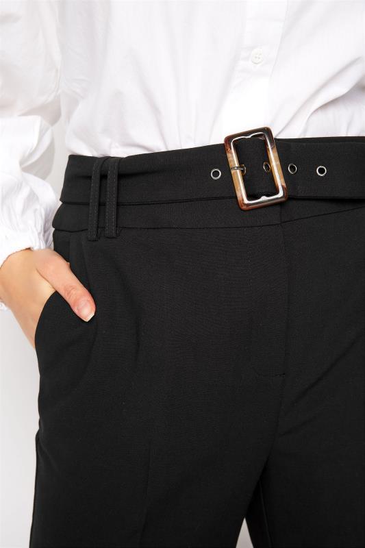 Tall Black Belted Culotte Trousers 3