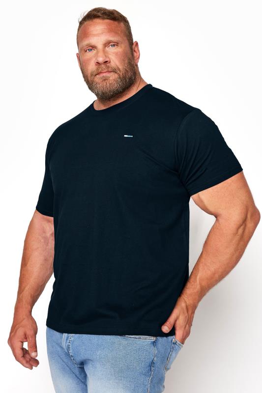 Men's Casual / Every Day BadRhino Navy Plain T-Shirt