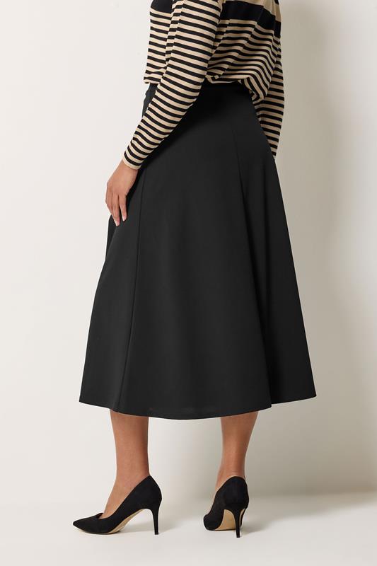 M&Co Black Tie Waist Midi Skirt | M&Co 2