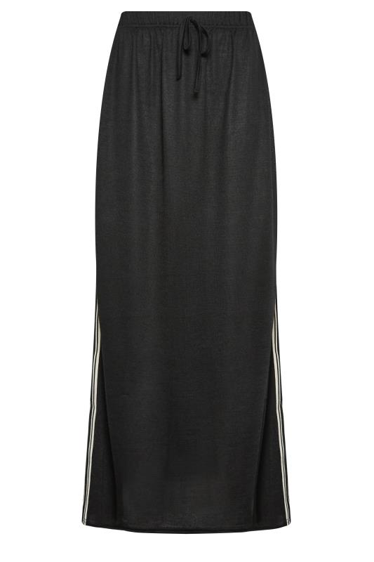 LTS Tall Black Side Stripe Panel Maxi Skirt | Long Tall Sally 6