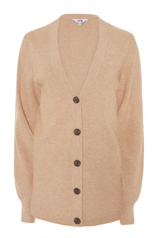 LTS Tall Beige Brown Knitted Cardigan 6