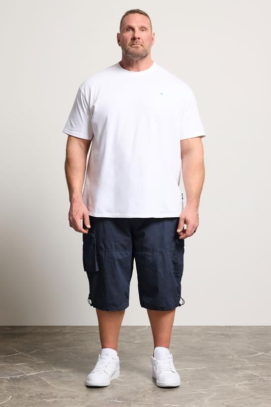 BadRhino Big & Tall Navy Blue Long Length Cargo Shorts | BadRhino 2