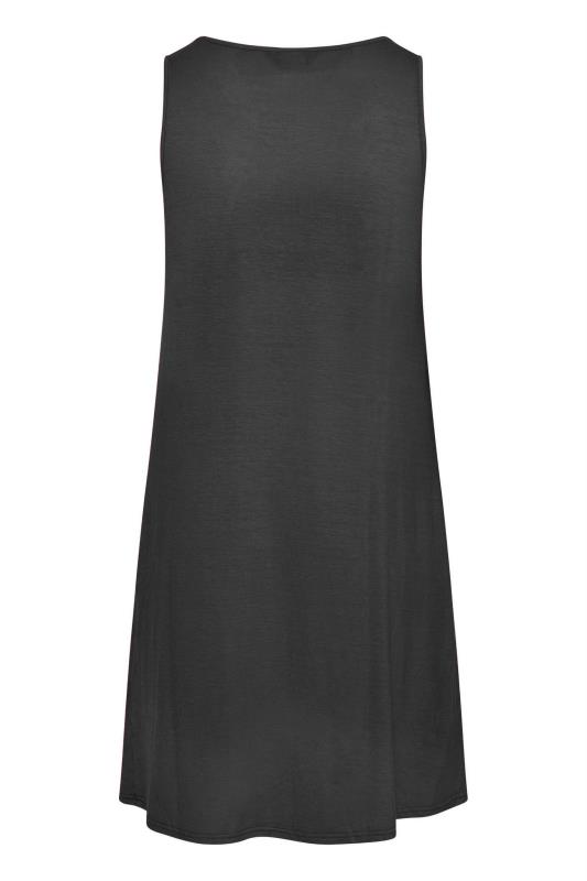 Curve Black Sleeveless Drape Pocket Midi Dress | Yours Clothing 7