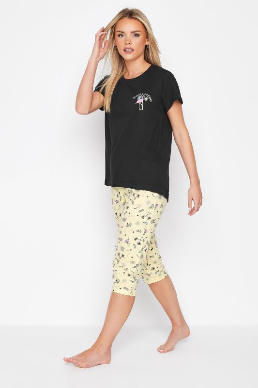 Petite  PixieGirl Black 'Summer Dreams' Slogan Pyjama Set