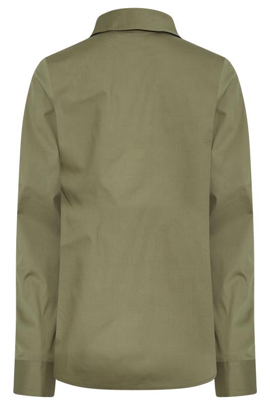 LTS Tall Women's Khaki Green Cotton Shirt | Long Tall Sally 7