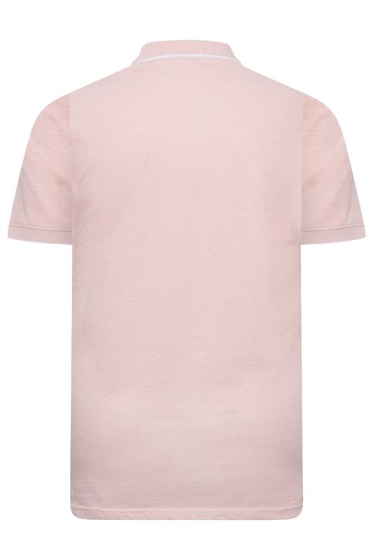 BadRhino Big & Tall Light Pink Birdseye Polo Shirt | BadRhino 4