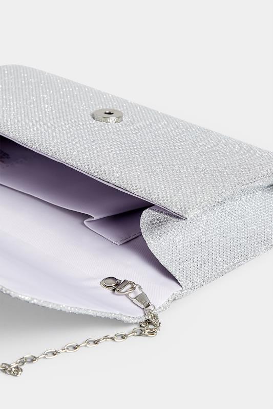 Silver Diamante Clutch Bag | Yours Clothing 6