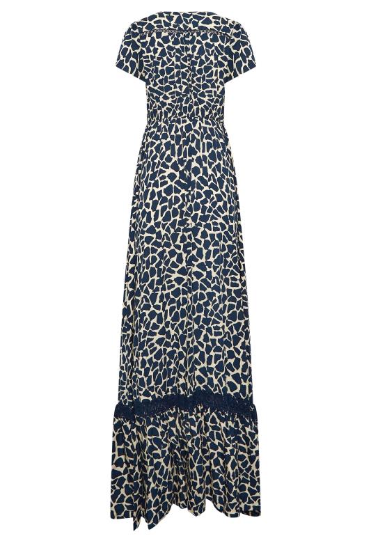 LTS Tall Women's Navy Blue Animal Print Maxi Dress | Long Tall Sally