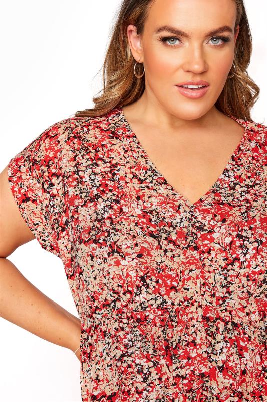 YOURS LONDON Red Ditsy Floral Top_D.jpg