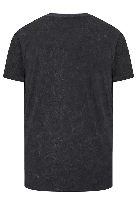 BadRhino Big & Tall Black 'Motley Crue' Acid Wash T-Shirt | BadRhino 6