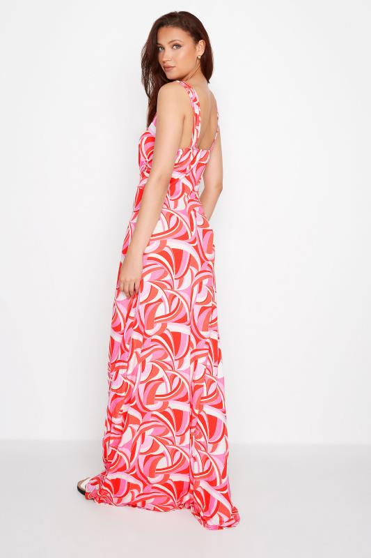 LTS Tall Pink Swirl Print Maxi Dress 1