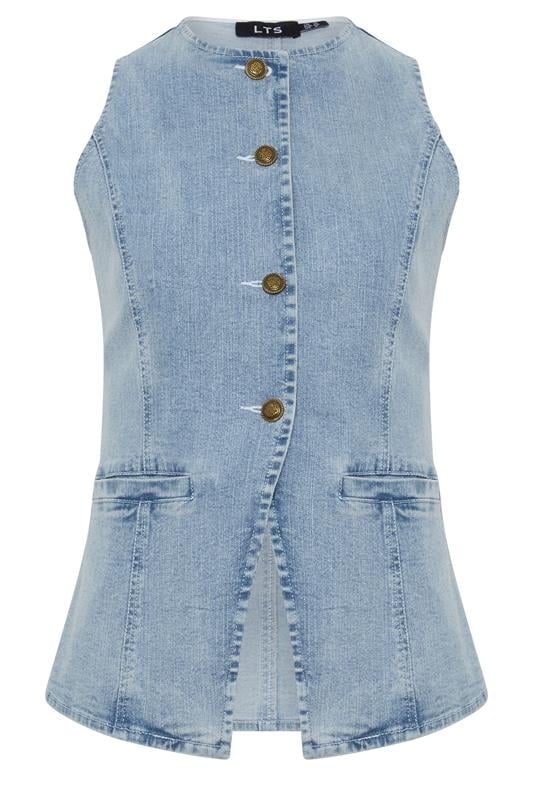LTS Tall Women's Light Blue Denim Waistcoat | Long Tall Sally  6