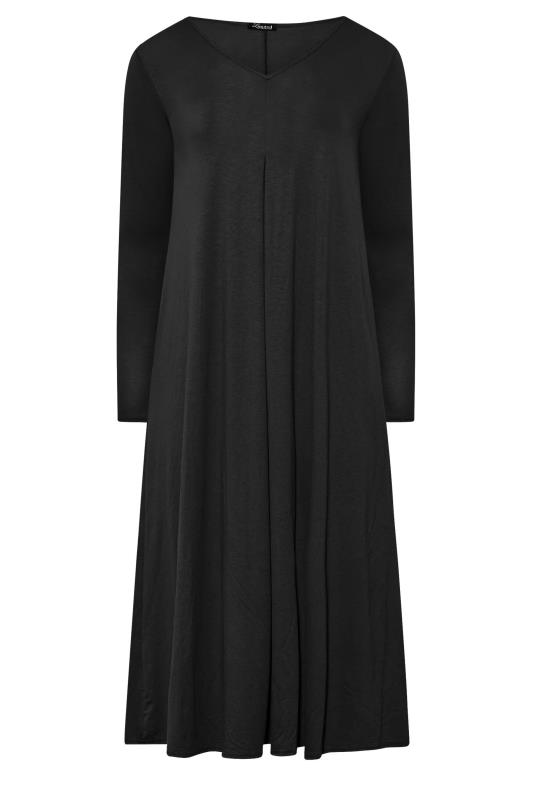 LIMITED COLLECTION Plus Size Black Pleat Front Dress | Yours Clothing 6