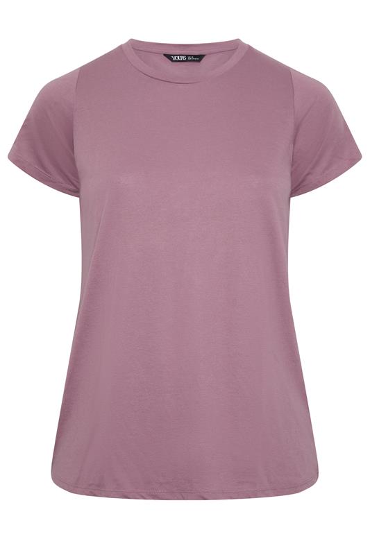 YOURS Plus Size Light Purple Core T-Shirt | Yours Clothing 5