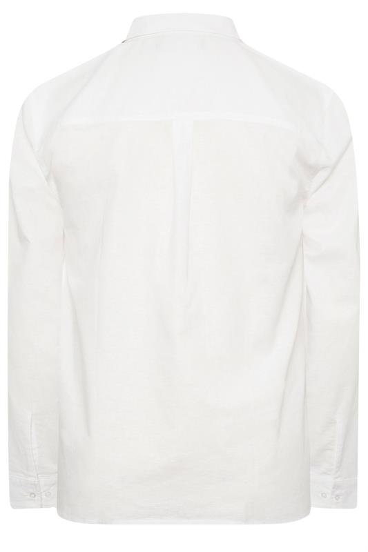 BadRhino White Long Sleeve Linen Shirt | BadRhino 4