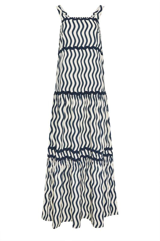 LTS Tall Women's Ivory White & Blue Swirl Maxi Dress | Long Tall Sally 6