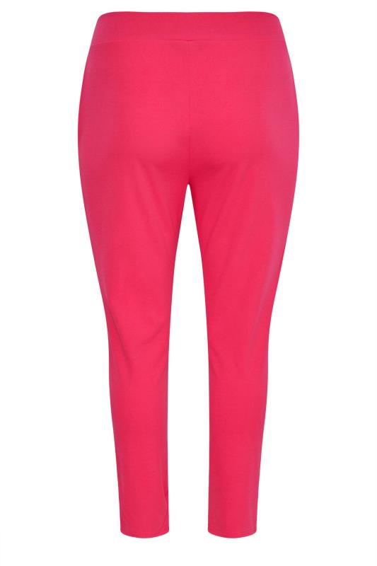 Plus Size Hot Pink Tapered Trousers | Yours Clothing 6