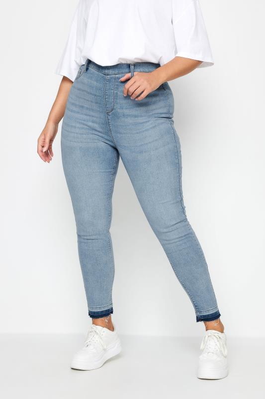  Grande Taille YOURS Curve Light Blue Turn Up GRACE Jeggings