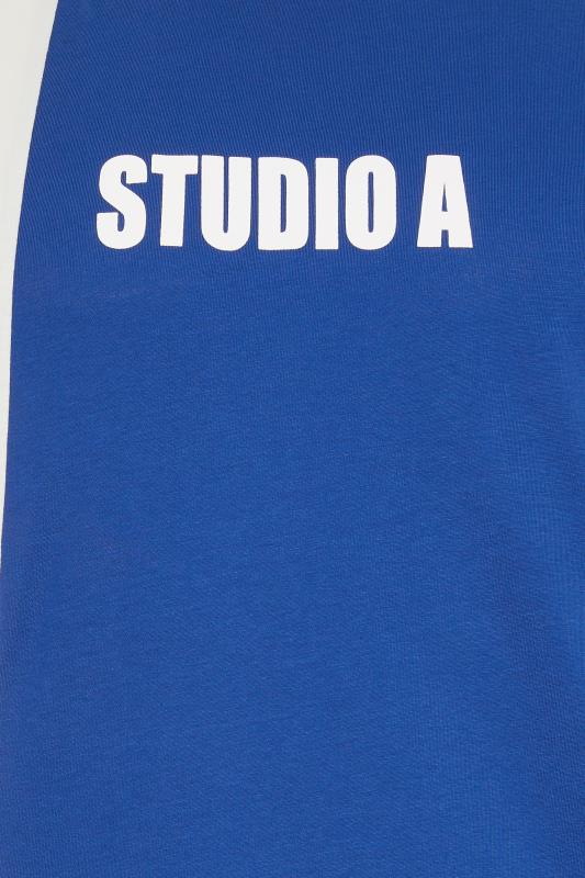 STUDIO A Big & Tall Blue Cut & Sew Logo T-Shirt | BadRhino 3