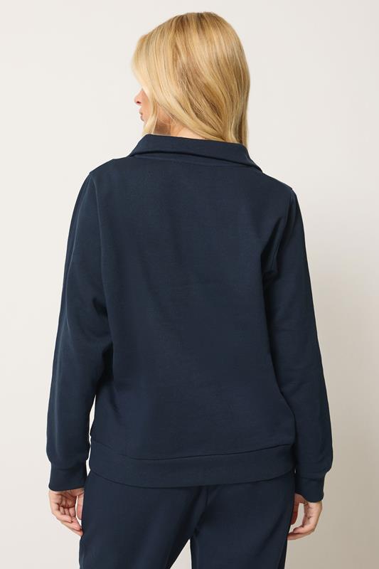 M&Co Navy Blue Half Zip Sweatshirt | M&Co 5