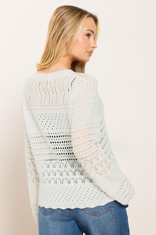 M&Co White Crochet Button Through Cardigan | M&Co 2