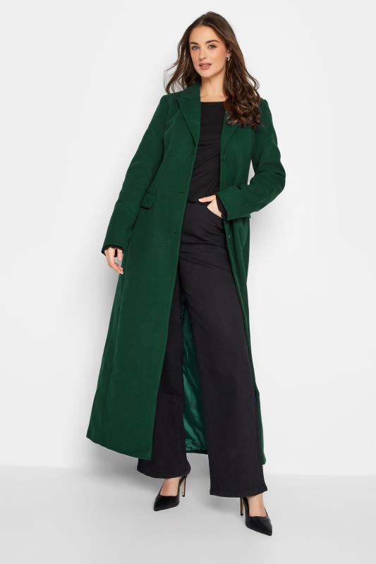 LTS Tall Women's Dark Green Long Formal Coat | Long Tall Sally 1