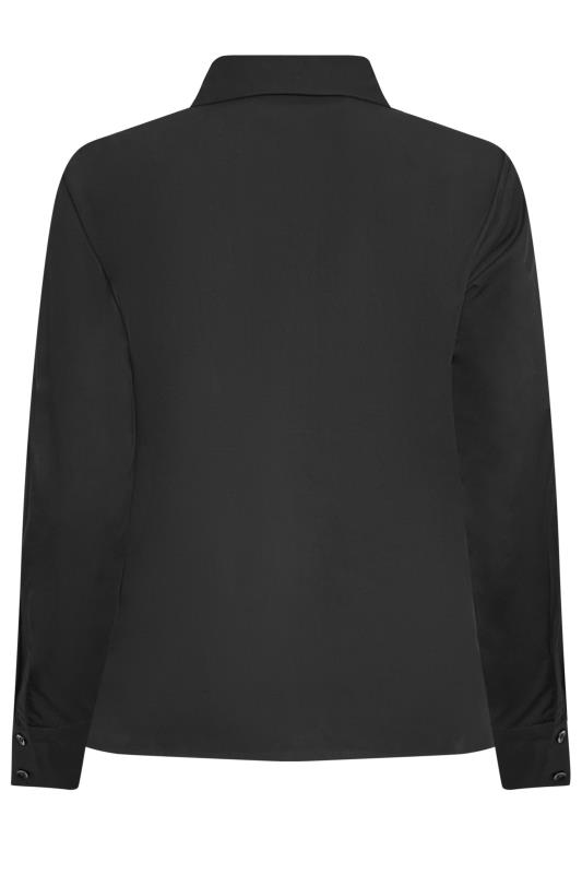 M&Co Black Fitted Cotton Poplin Shirt | M&Co 7