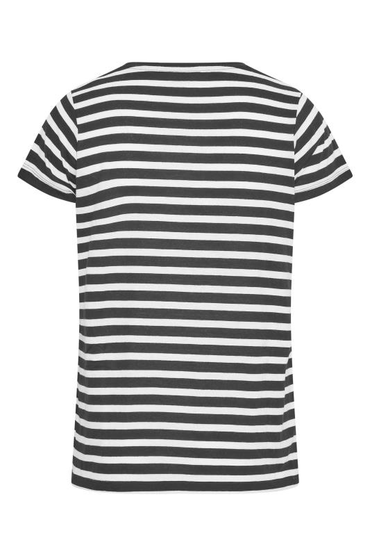 3 PACK Plus Size Black & White & Stripe T-Shirts | Yours Clothing 14