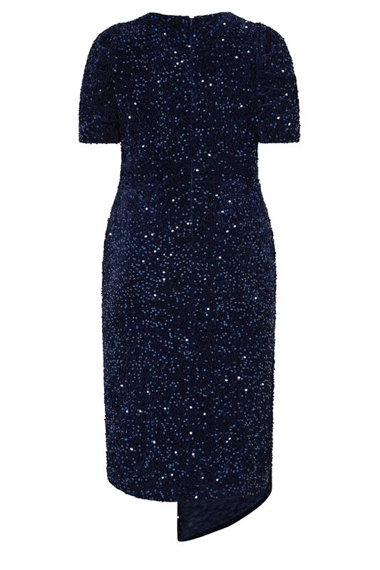 blue plus size velvet dress SHEIN Lady Plus Size Solid Color Short Sleeve Velvet Dress
