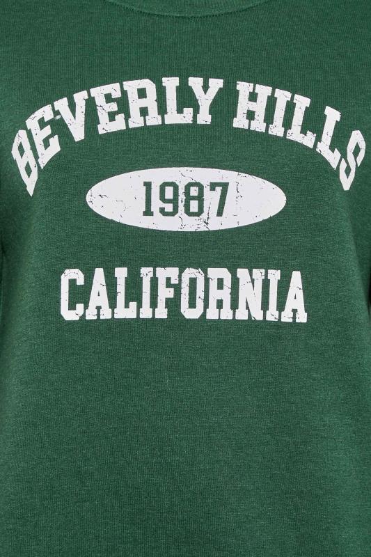 Plus Size Green 'California' Slogan Sweatshirt | Yours Clothing 5