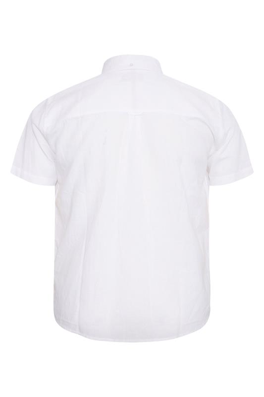 BadRhino Big & Tall White Linen Shirt | BadRhino 4