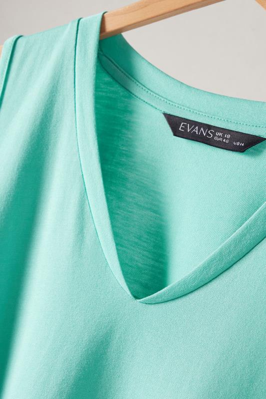 EVANS Plus Size Turquoise Modal Rich Vest Top | Evans 8