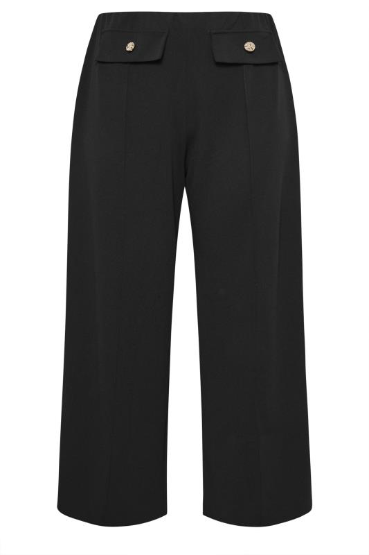 YOURS LONDON Plus Size Black Pocket Front Wide Leg Trousers | Yours Clothing 5