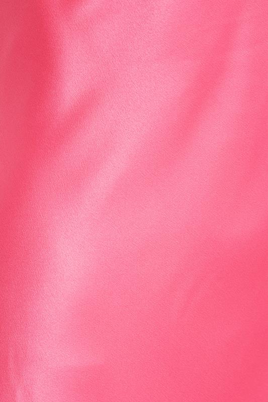 LTS Tall Hot Pink Satin Maxi Slip Dress 4