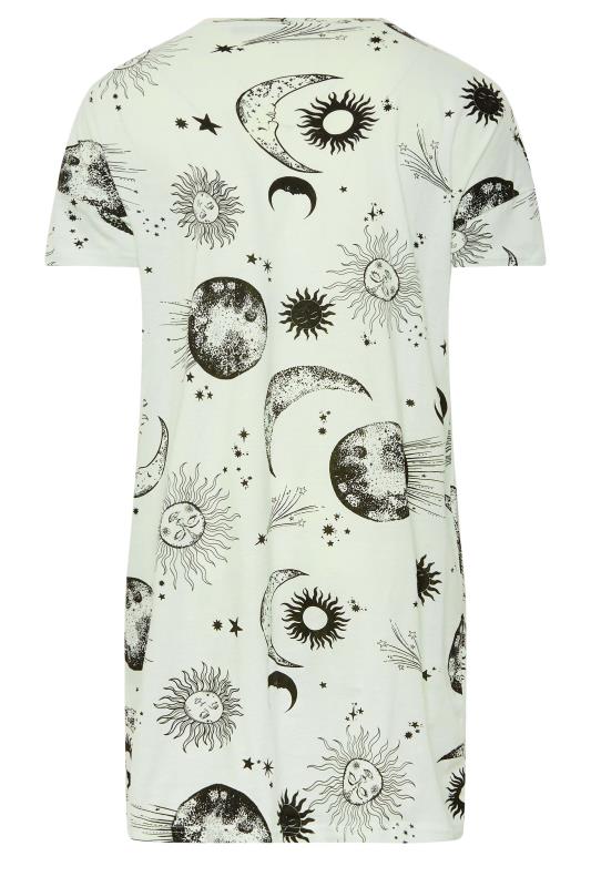 YOURS Plus Size Lime Green Celestial Print Nightdress | Yours Clothing 6
