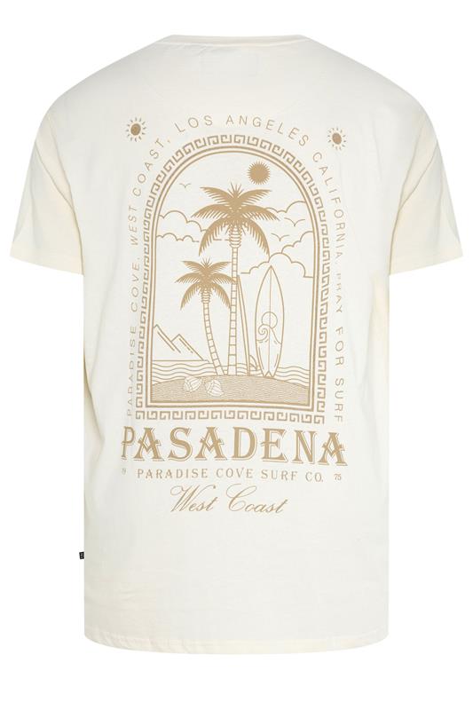 KAM Big & Tall White Pasedena Print T-Shirt | BadRhino 2