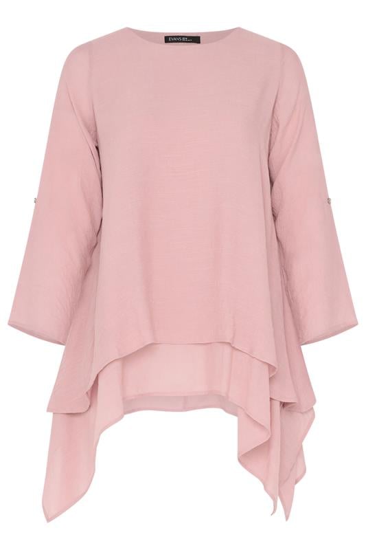 EVANS Plus Size Pink Double Layer Blouse | Evans 5