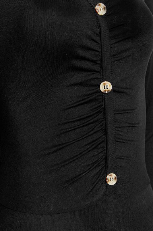 LTS Tall Black Ruched Long Sleeve Bodysuit 5