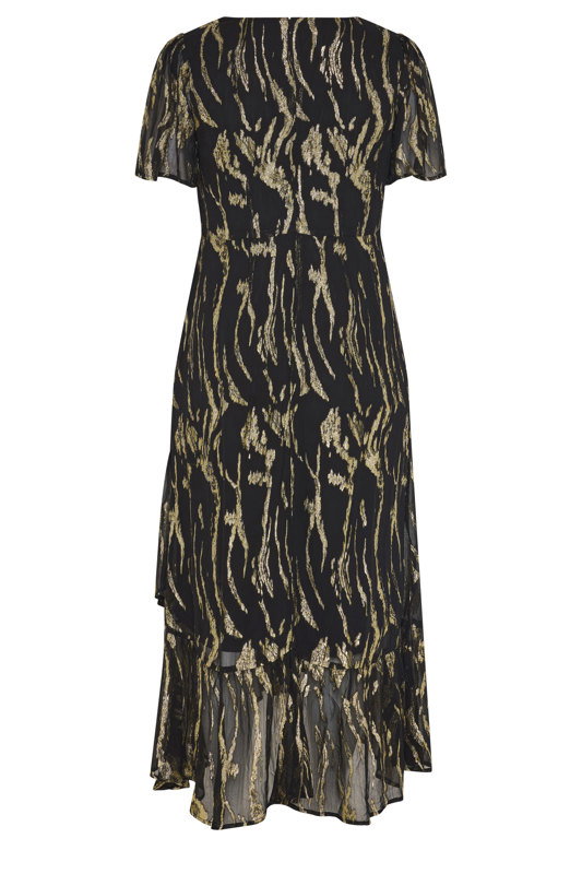 whistles black and gold dress YOURS LONDON Plus Size & Metallic Ruffle Wrap 826samplesale