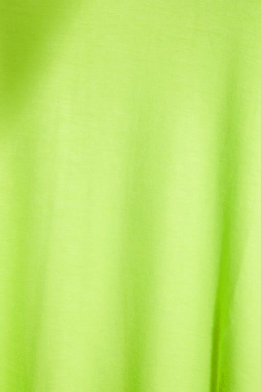 LIMITED COLLECTION Curve Lime Green Extreme Dip Back T-Shirt 4