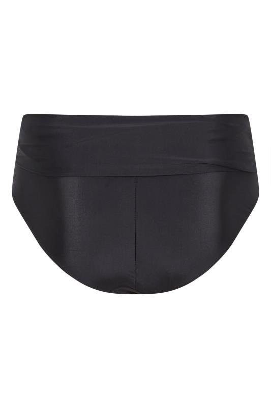 Plus Size Black Fold Over Tummy Control Bikini Brief | Yours Clothing  7