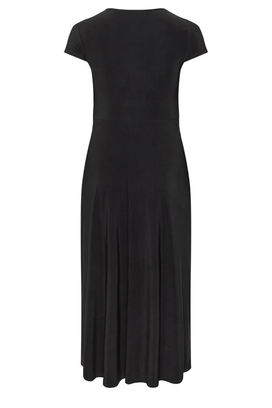 YOURS LONDON Plus Size Black Twist Front Dress | Yours Clothing 2