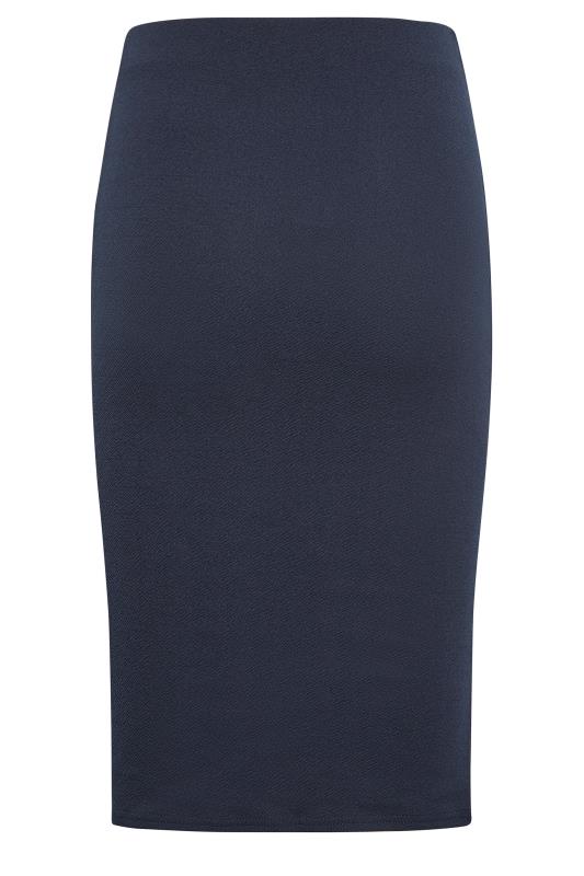 LTS Tall Navy Blue Stretch Midi Skirt | Long Tall Sally  5