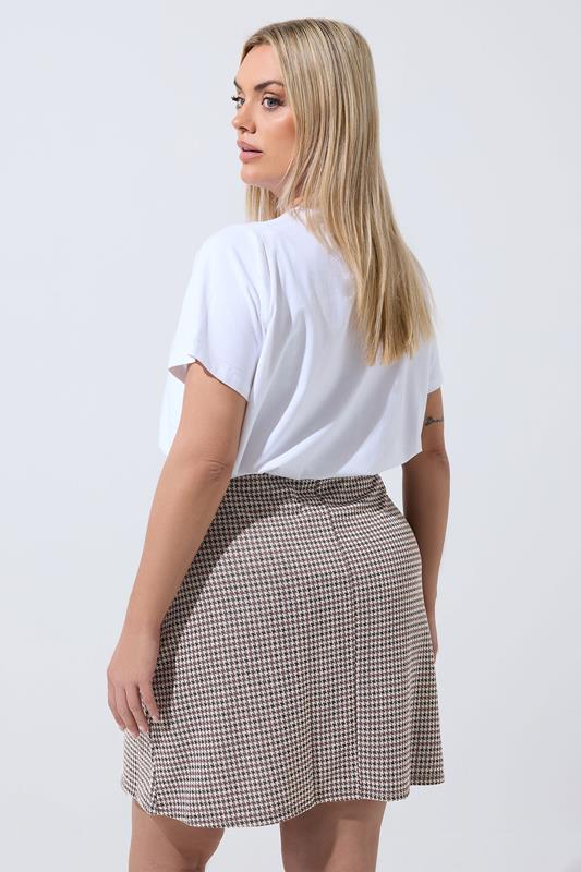 LIMITED COLLECTION Plus Size Beige Jacquard Mini Skirt | Yours Clothing 2