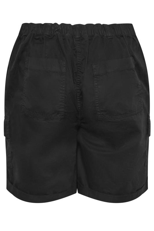YOURS Plus Size Black Cargo Chino Shorts | Yours Clothing 7
