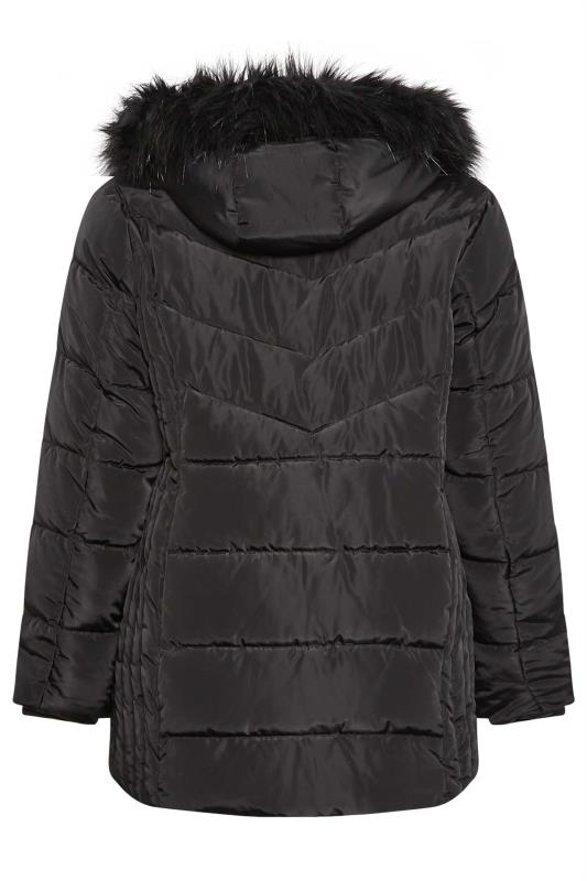 YOURS Curve Plus Size Black Puffer Jacket | Yours Clothing  7