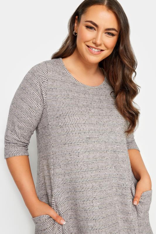 YOURS Curve Light Grey Soft Touch Pocket Dress | Yours Clothing 4