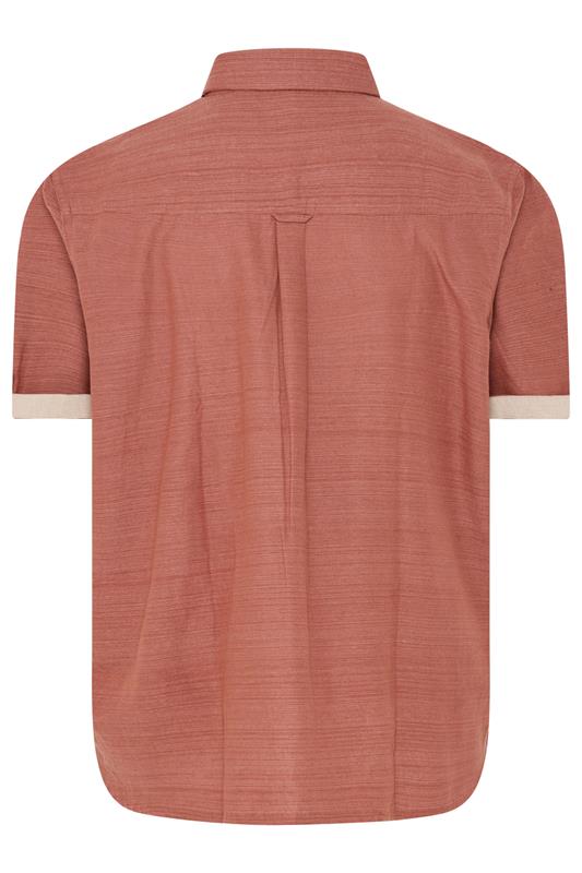 BadRhino Big & Tall Clay Orange Short Sleeve Slub Shirt | BadRhino 7
