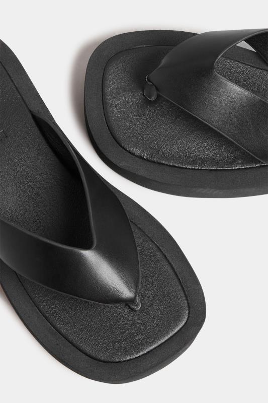 PixieGirl Black Flatform Sandals In Standard D Fit 5
